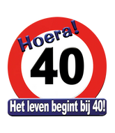 Deurbord 40 Jaar 50cm